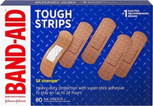 band-aid brand tough-strips adhesive bandage for minor cuts & scrapes, all one size, 60 ct (limited edition)