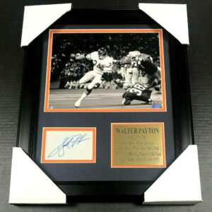 WALTER PAYTON Autographed Cut REPRINT Framed 8x10 Photo CHICAGO BEARS