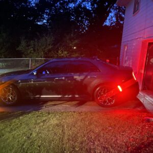 iJDMTOY 4pc Set Black-Out Dark Smoked Lens Amber Front & Red Rear Full LED Side Marker Lights Compatible With 2015-up Chrysler 300 (Total 180-SMD LED, Replace OEM Amber/Red Lens Sidemarkers)