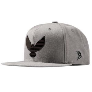 Freedom Eagle Midnight Classic Snapback Heather Grey