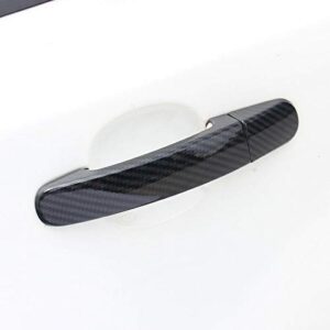 Sport Style Carbon Fiber Print Door Handle Cover Trim for Ford Focus MK3 2012-2018 Escape 2013-2018 (No Keyless Holes)