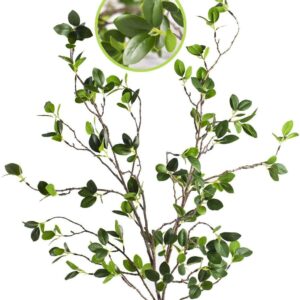 Artificial Plant 43.3 Inch Green Branches Leaf Shop Garden Office Home Decoration (6 pcs)