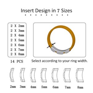 Coopache Ring Size Adjuster for Loose Rings - 2 Styles, 13 Sizes - Jewelry Sizer, Mandrel for Making Jewelry Guard, Spacer, Sizer, Fitter - Spiral Silicone Tightener Set