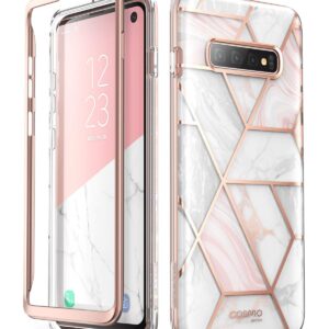 i-Blason Cosmo Designed for Galaxy S10 Case Stylish Glitter Protective Bumper Case Without Built-in Screen Protector for Galaxy S10 2019 Release (Marble)