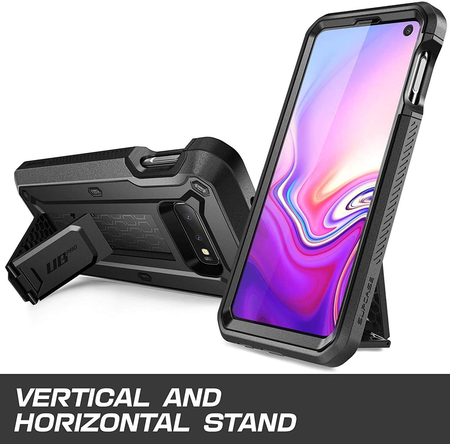 SUPCASE Unicorn Beetle Pro Series Designed for Samsung Galaxy S10e Case (2019 Release) Full-Body Dual Layer Rugged With Holster & Kickstand With Built-in Screen Protector (Black)