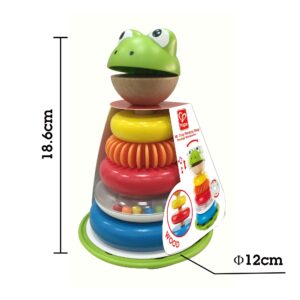 Hape E0457 Mr Frog Stacking Rings - Toddler Activity Toy L: 4.7, W: 4.7, H: 7.3 inch