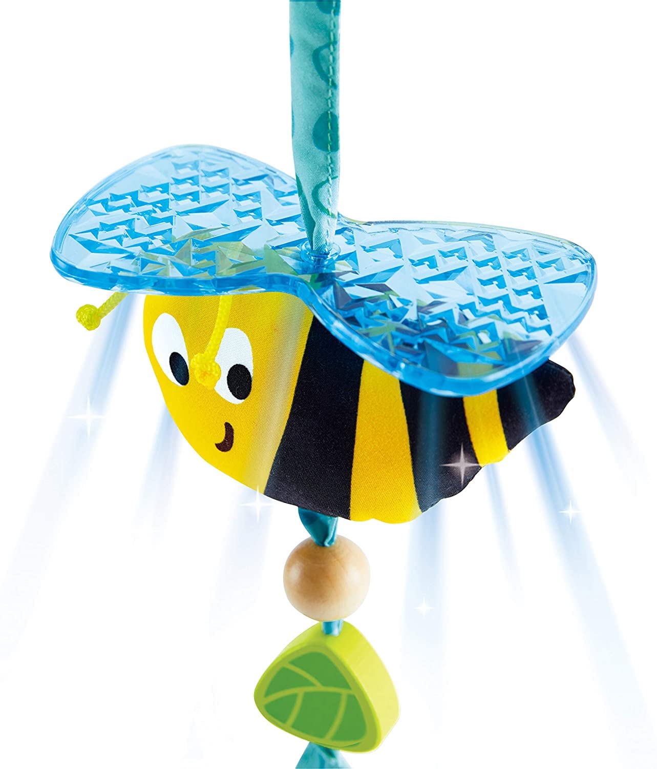 Hape Bumblebee Pram Rattle | Clip-On Rattle Pram Bassinet and Pushchair Baby Toy – Suitable for Newborns,Multicolor, L: 15, W: 1.8, H: 4.3 inch