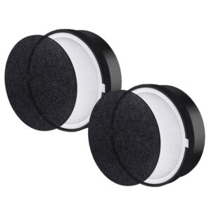 true hepa with activated carbon filter compatible with levoit lv-h132, part # lv-h132-rf (2 - pack) filledwithlove