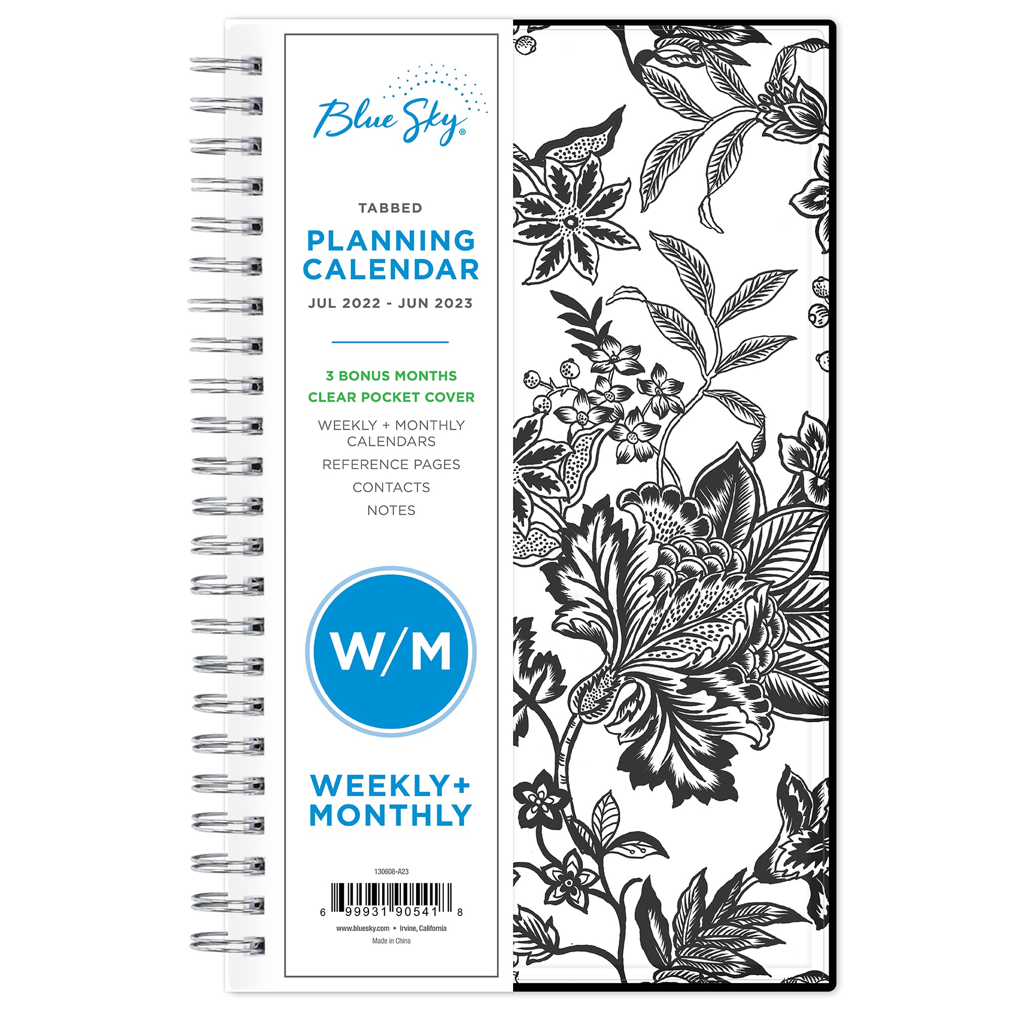 Blue Sky 2022-2023 Academic Year Weekly & Monthly Planner, 5" x 8", Flexible Cover, Wirebound, Analeis (130608-A23)