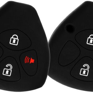 KeyGuardz Keyless Entry Remote Car Key Fob Shell Cover Rubber Protective Case For Matrix Vibe Venza Rav4 Scion tC xB xD (Pack of 2)