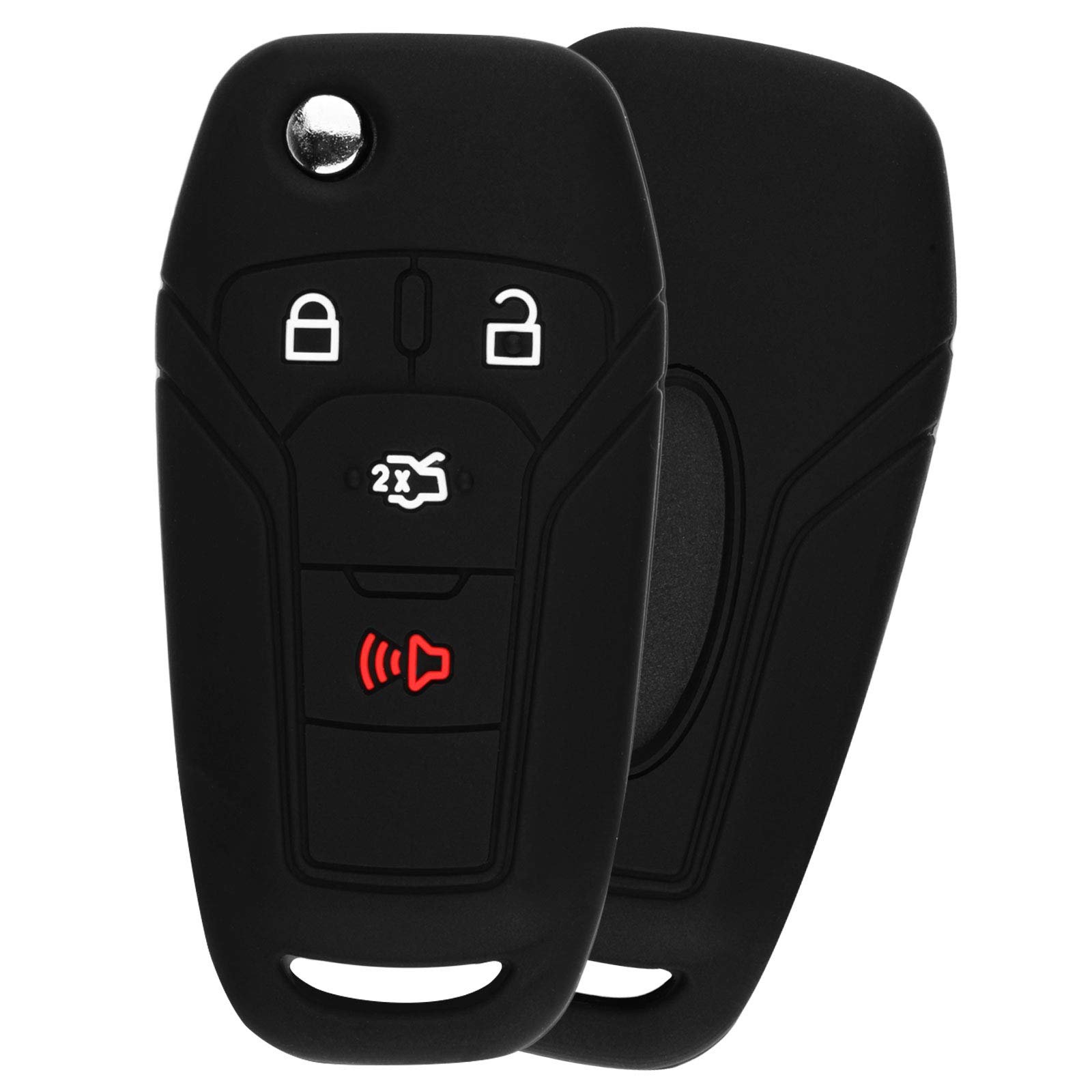 KeyGuardz Keyless Entry Remote Car Flip Key Fob Outer Shell Cover Soft Rubber Case for Ford Fusion N5F-A08TAA