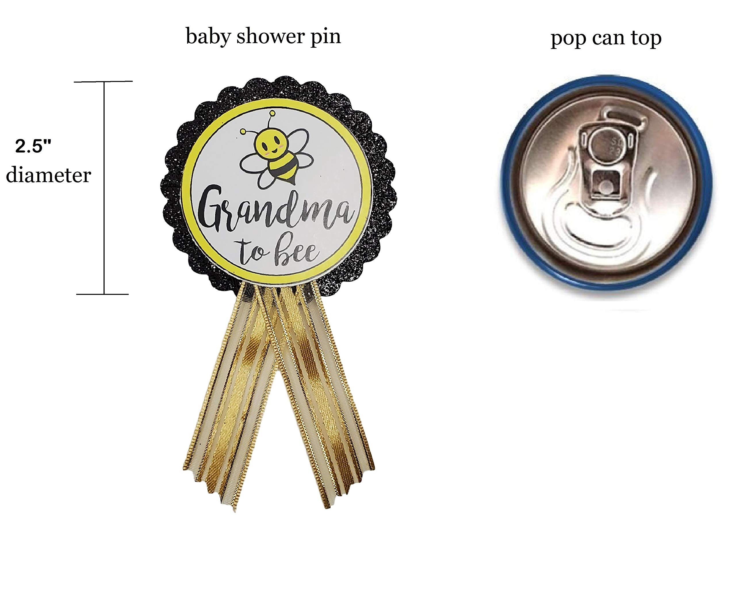 Grandma to Be Pin Baby Shower Bee Badge for Nona to wear Sprinkle Gender Reveal by Amy's Bubbling Boutique