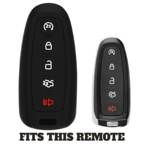 KeyGuardz Keyless Entry Remote Car Smart Key Fob Outer Shell Cover Soft Rubber Case for Ford Lincoln