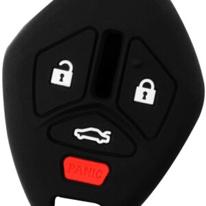 KeyGuardz Keyless Entry Remote Car Key Fob Outer Shell Cover Rubber Protective Case For Mitsubishi