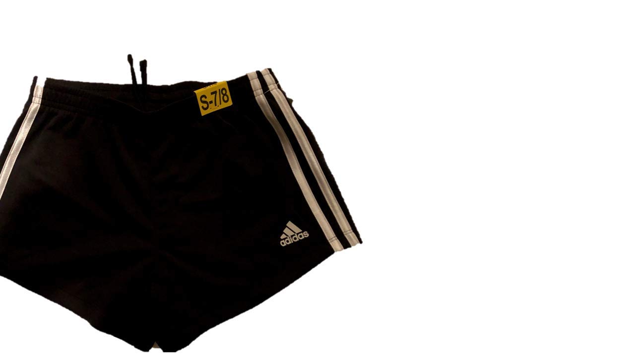 adidas Girls Youth Core Athletic Short (Black, Small-7/8)