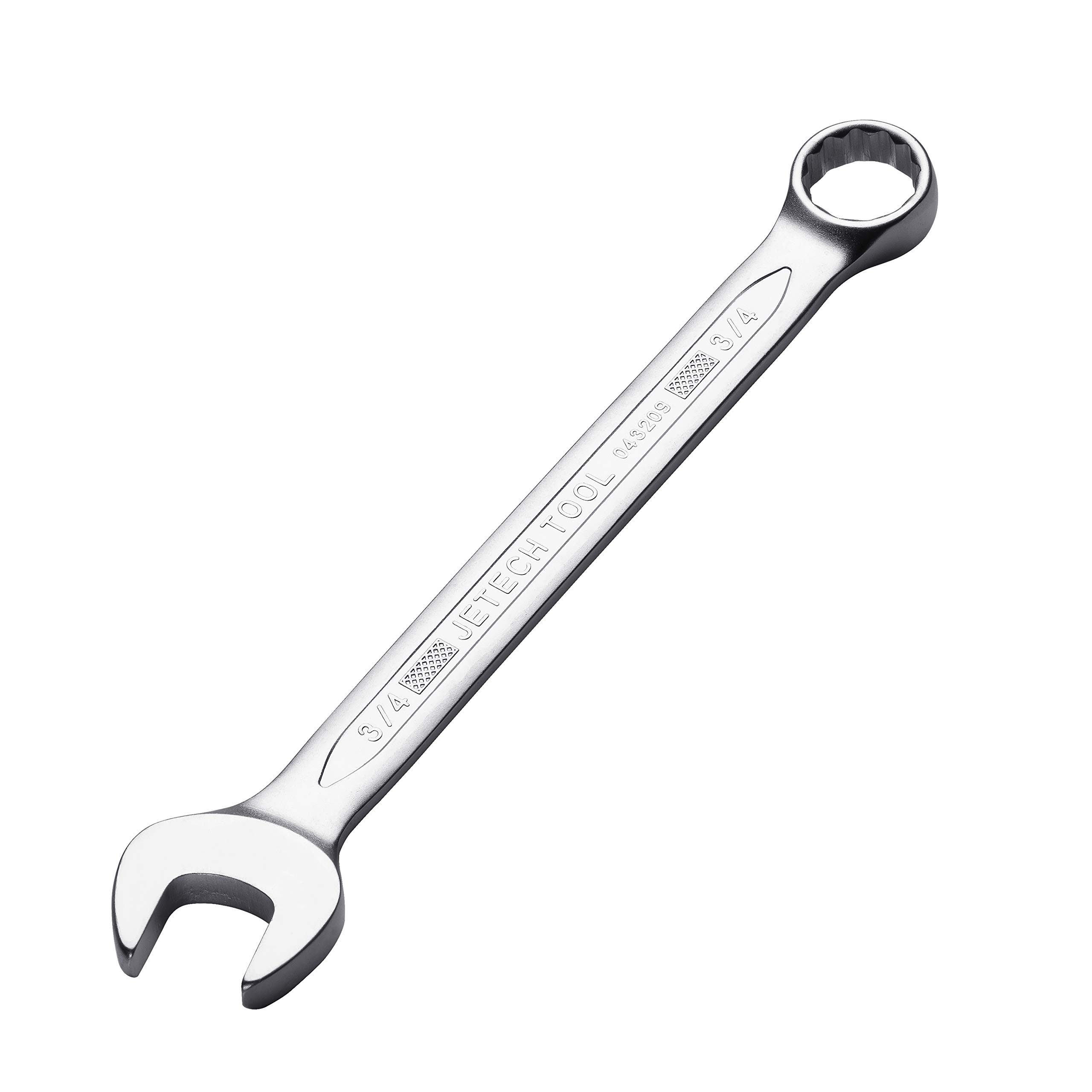 Jetech 3/4 Inch Combination Wrench - Durable Cr-V Steel, Precise 12 Point Opening, Off-Corners Design, 15-Degree Offset