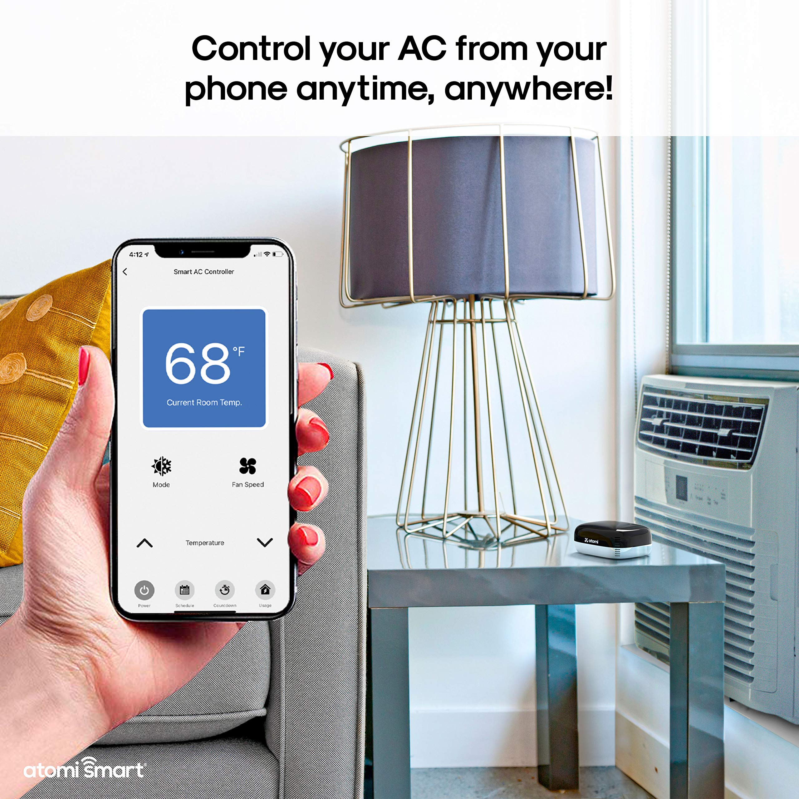 Atomi Smart AC Controller - WiFi-Compatible with Alexa, Google Assistant, iOS, Android, and The Atomi Smart App