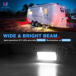 MICTUNING RV Exterior LED Porch Utility Light - 12V 750 Lumen Awning Lights | Replacement Lighting for RVs Trailers Campers