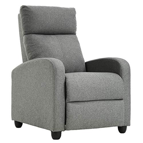 Fabric Single Sofa Recliner Chair Modern Reclining Seat Home Theater Seating for Living Room