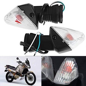 Aynaxcol Motorcycle Front Rear Turn Signal Indicator Lights Replaces for KAWASAKI ZX-6RR KLE500 KLE 650 KLR650 -Clear