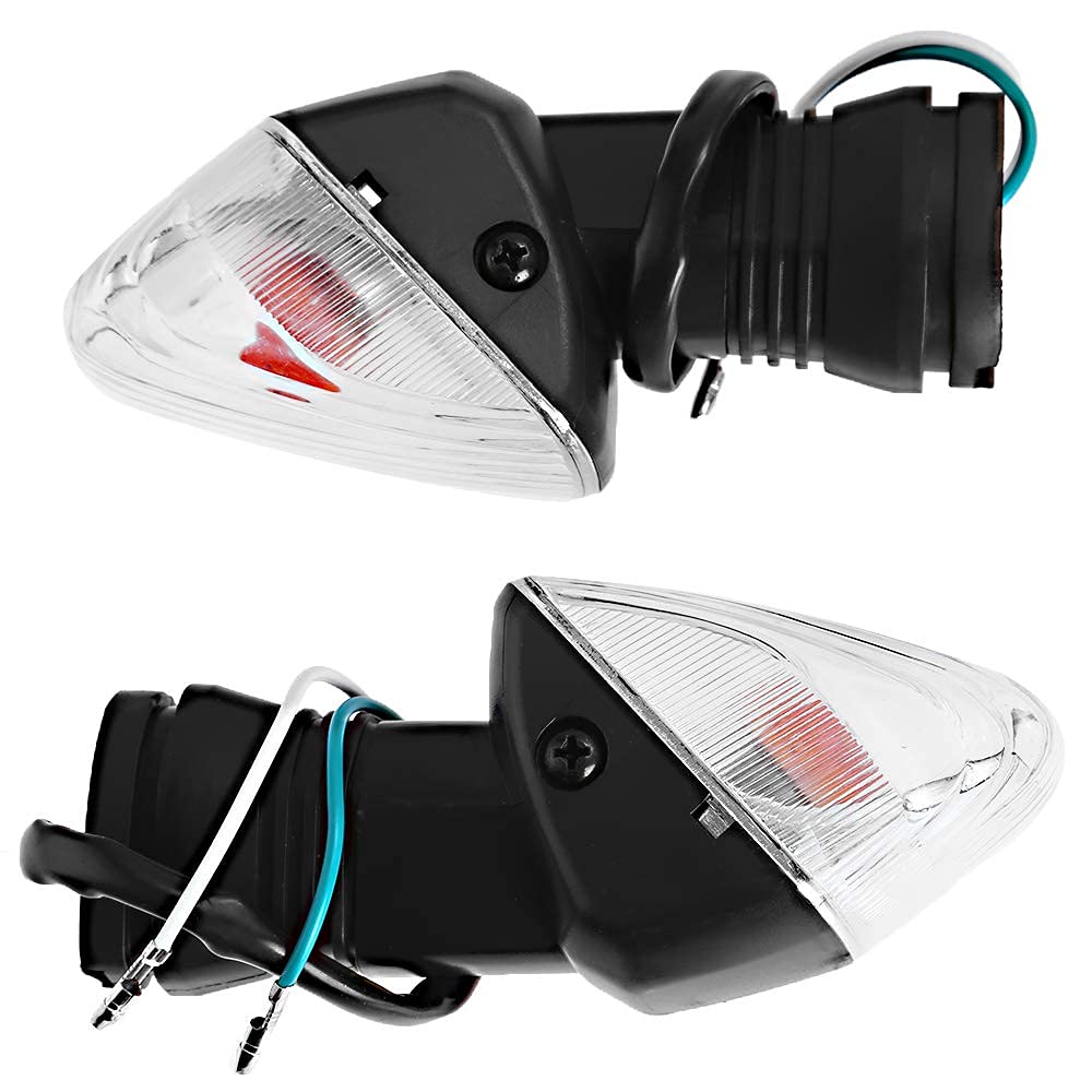 Aynaxcol Motorcycle Front Rear Turn Signal Indicator Lights Replaces for KAWASAKI ZX-6RR KLE500 KLE 650 KLR650 -Clear