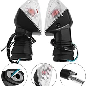 Aynaxcol Motorcycle Front Rear Turn Signal Indicator Lights Replaces for KAWASAKI ZX-6RR KLE500 KLE 650 KLR650 -Clear