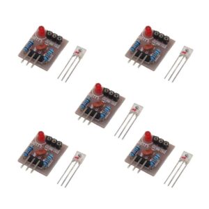 ximimark 5pcs laser sensor module non-modulator tube laser receiver detection module relay switch 5v for arduino