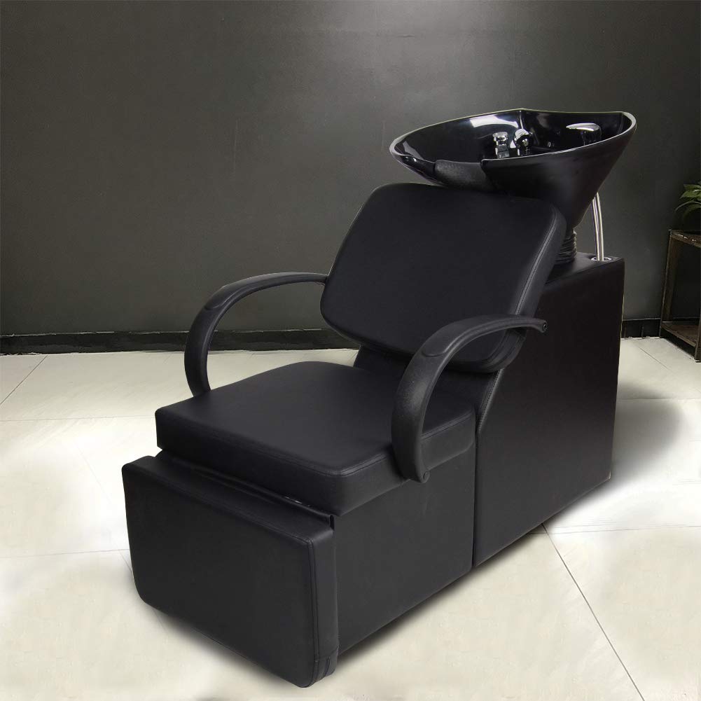 Polar Aurora Adjustable Shampoo Barber Backwash Chair Salon&Spa barber Chair ABS Plastic Bowl Sink Unit Station Beauty Spa Salon Equipment