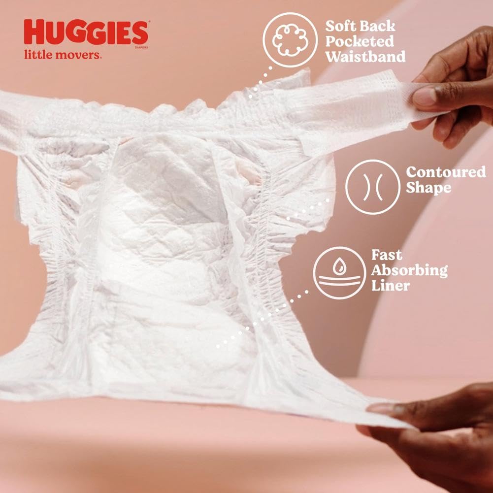 Baby Diapers Size 5 (27+ lbs), 19 Ct, Huggies Little Movers