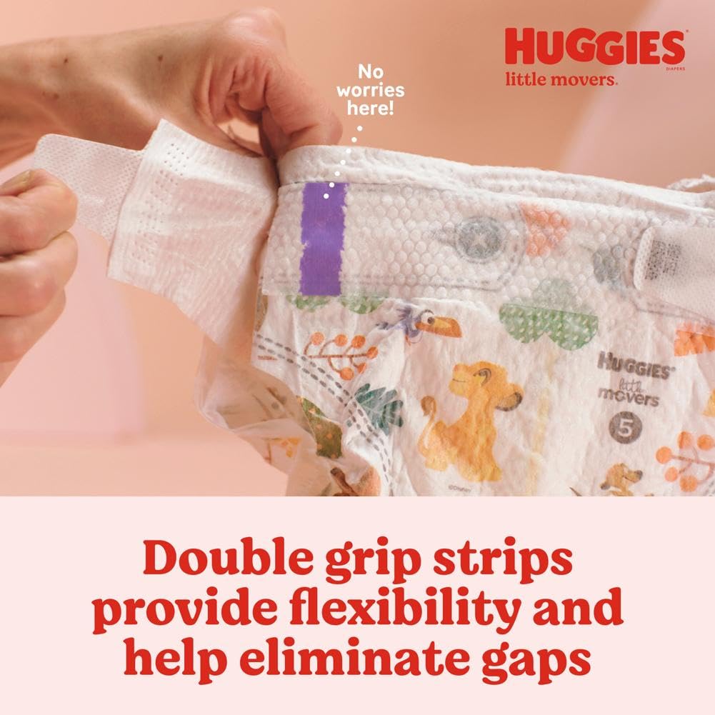 Baby Diapers Size 5 (27+ lbs), 19 Ct, Huggies Little Movers