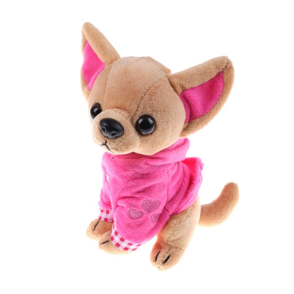 SUSHAFEN Stuffed Dog Puppy Toy Dog Plush Toy Soft Doll Stuffed Animal Pillow Birthday Gift Present Cute Dog Ornaments Decoration Handicraft House Desktop Decoration Prop,17cm/6.7"