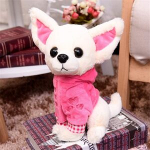 SUSHAFEN Stuffed Dog Puppy Toy Dog Plush Toy Soft Doll Stuffed Animal Pillow Birthday Gift Present Cute Dog Ornaments Decoration Handicraft House Desktop Decoration Prop,17cm/6.7"