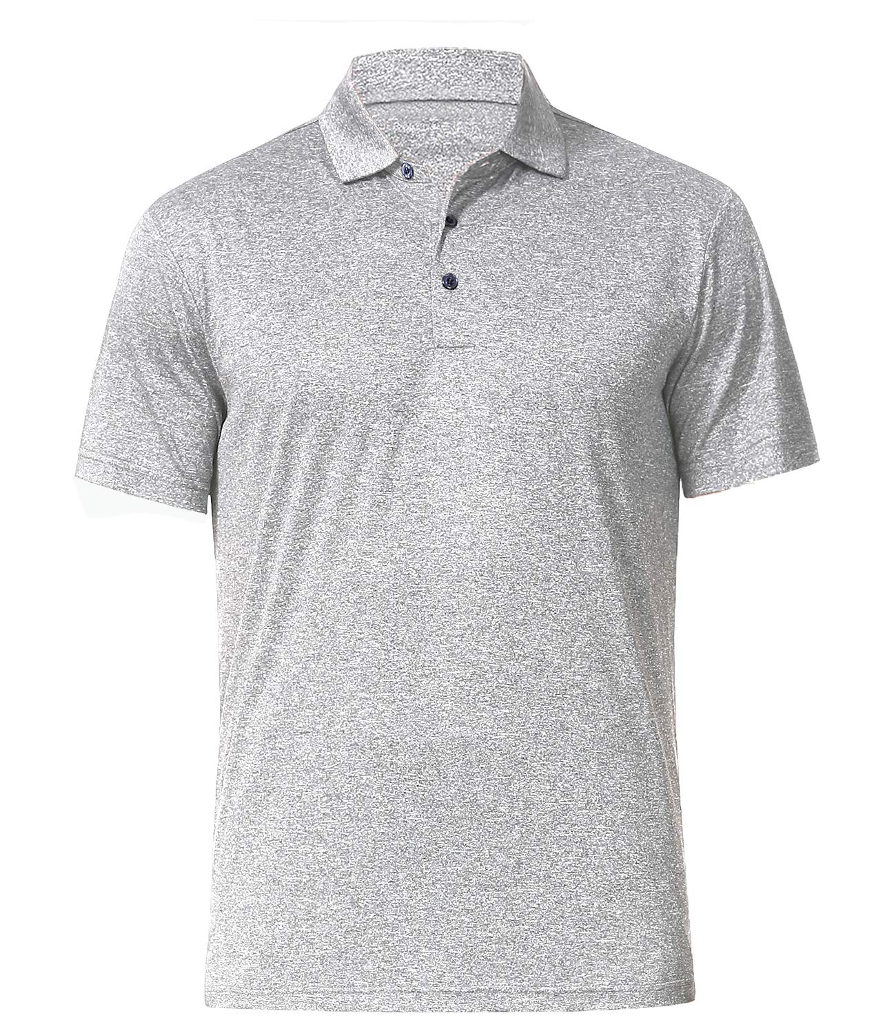 Men's Alpha Dry Fit Golf Polo Shirt - Light Grey, XXL, Regular Fit