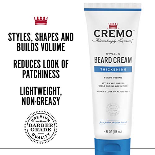 Cremo Styling Beard Cream, Thickening, 4 Fl Oz