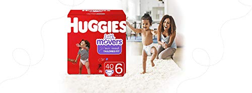 Huggies Little Movers Baby Diapers, Size 6, 40 Ct