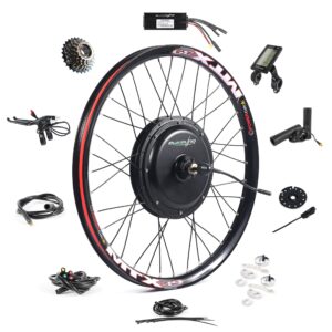 ebikeling waterproof ebike conversion kit for electric bike 26" rear wheel electric bicycle hub motor kit with mountain bike rim1500w 1200w 750w 500w electric bike conversion kit