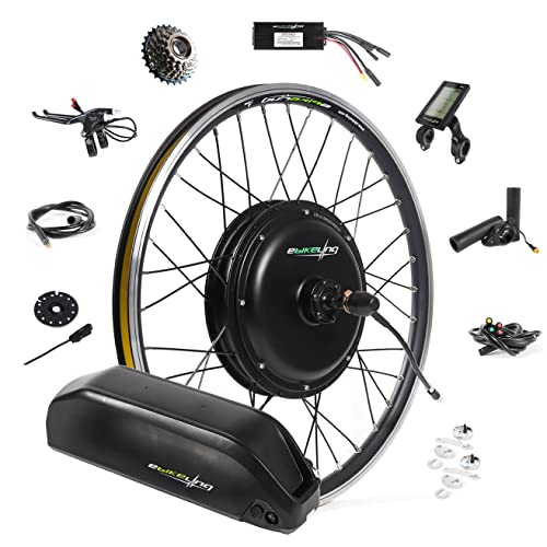 EBIKELING Waterproof Ebike Conversion Kit with Battery 24" Direct Drive Front or Rear Wheel Electric Bike Conversion Kit Ebike Battery & Charger Included 1500W 1200W Electric Bike for Adults