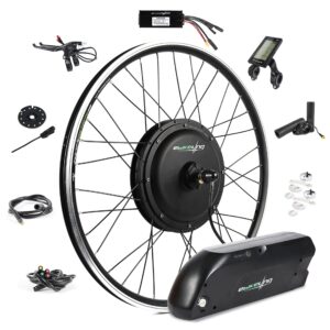 ebikeling waterproof ebike conversion kit with battery 26" direct drive front or rear wheel electric bike conversion kit ebike battery & charger included 1500w 1200w electric bike for adults