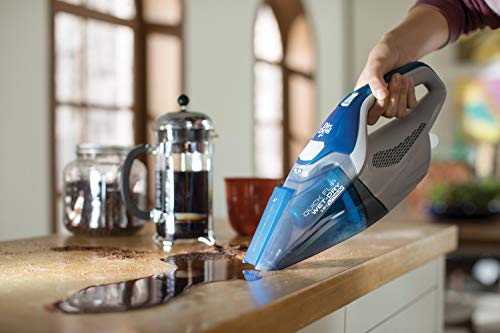 Dirt Devil QuickFlip Wet Dry Held Cordless Vacuum Cleaner, Rechargeable Small Hand Vac, Lightweight, BD30225, Blue, No Size