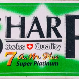 100 Sharp 7AM Super Platinum Double Edge Razor Blades For Safety Razor - Men´s Safety Razor Blades For Shaving For Men For A Smooth And Clean Shave (1 Year Supply)