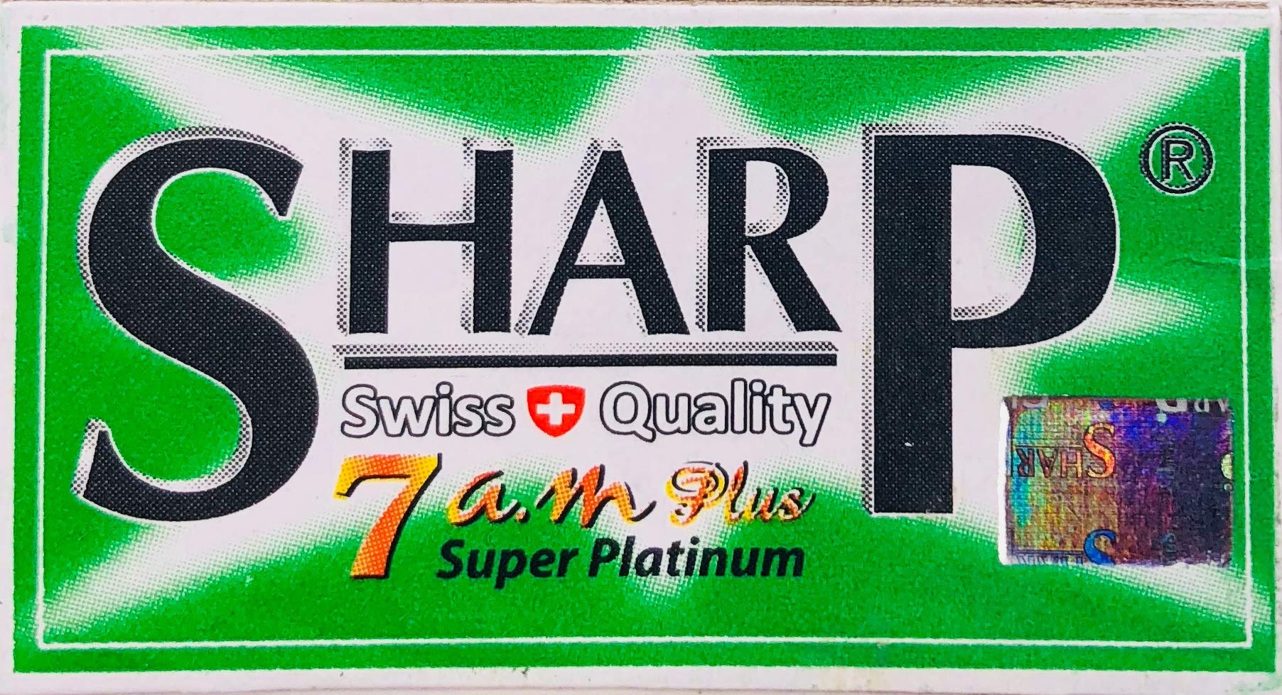 100 Sharp 7AM Super Platinum Double Edge Razor Blades For Safety Razor - Men´s Safety Razor Blades For Shaving For Men For A Smooth And Clean Shave (1 Year Supply)