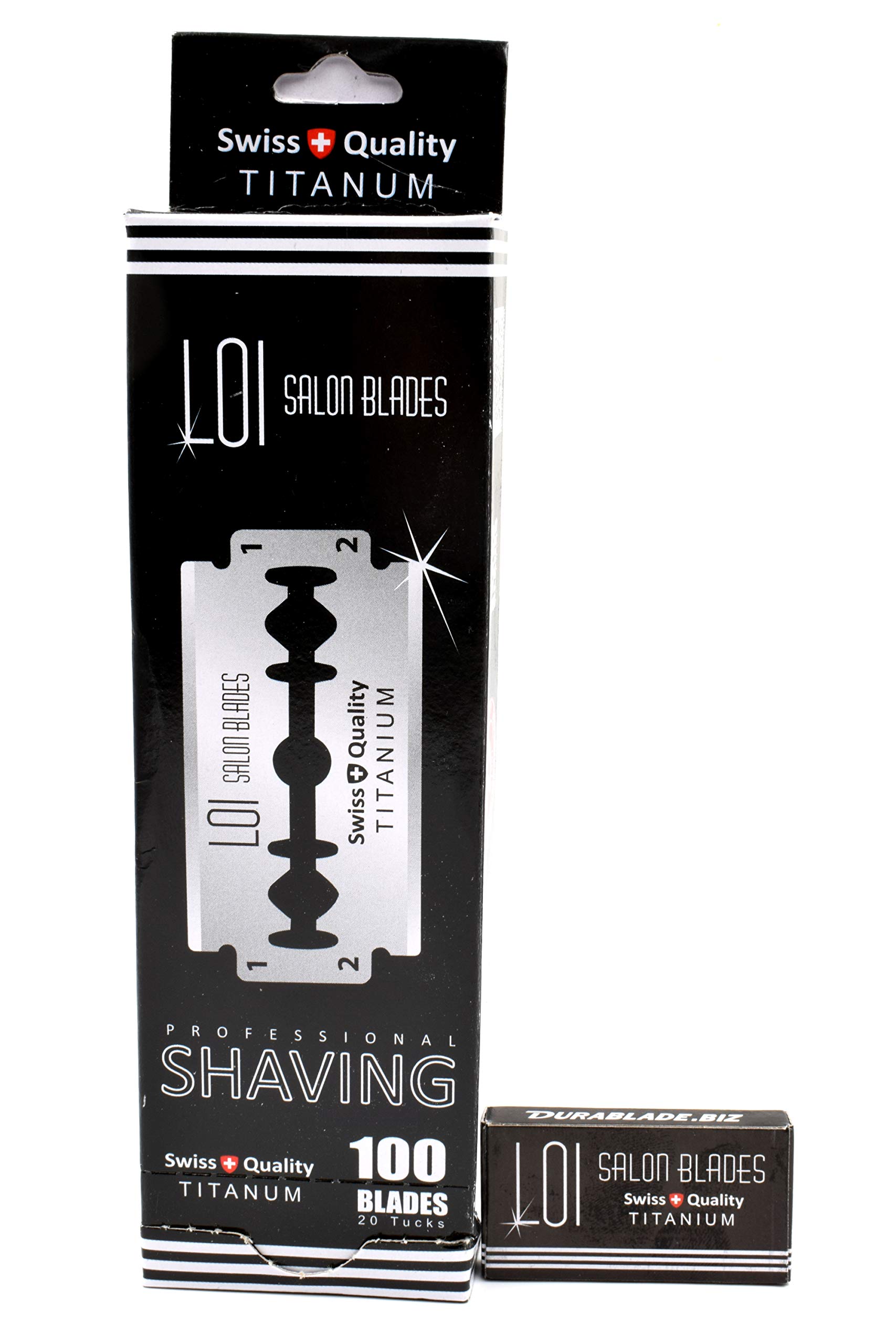 100 Loi Titanium Double Edge Razor Blades For Safety Razor - Men´s Safety Razor Blades For Shaving For Men For A Smooth And Clean Shave (1 Year Supply)