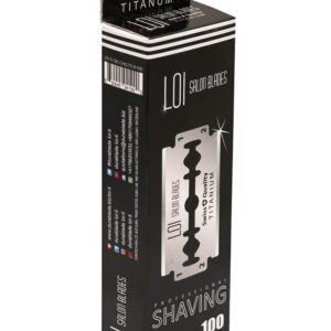 100 Loi Titanium Double Edge Razor Blades For Safety Razor - Men´s Safety Razor Blades For Shaving For Men For A Smooth And Clean Shave (1 Year Supply)