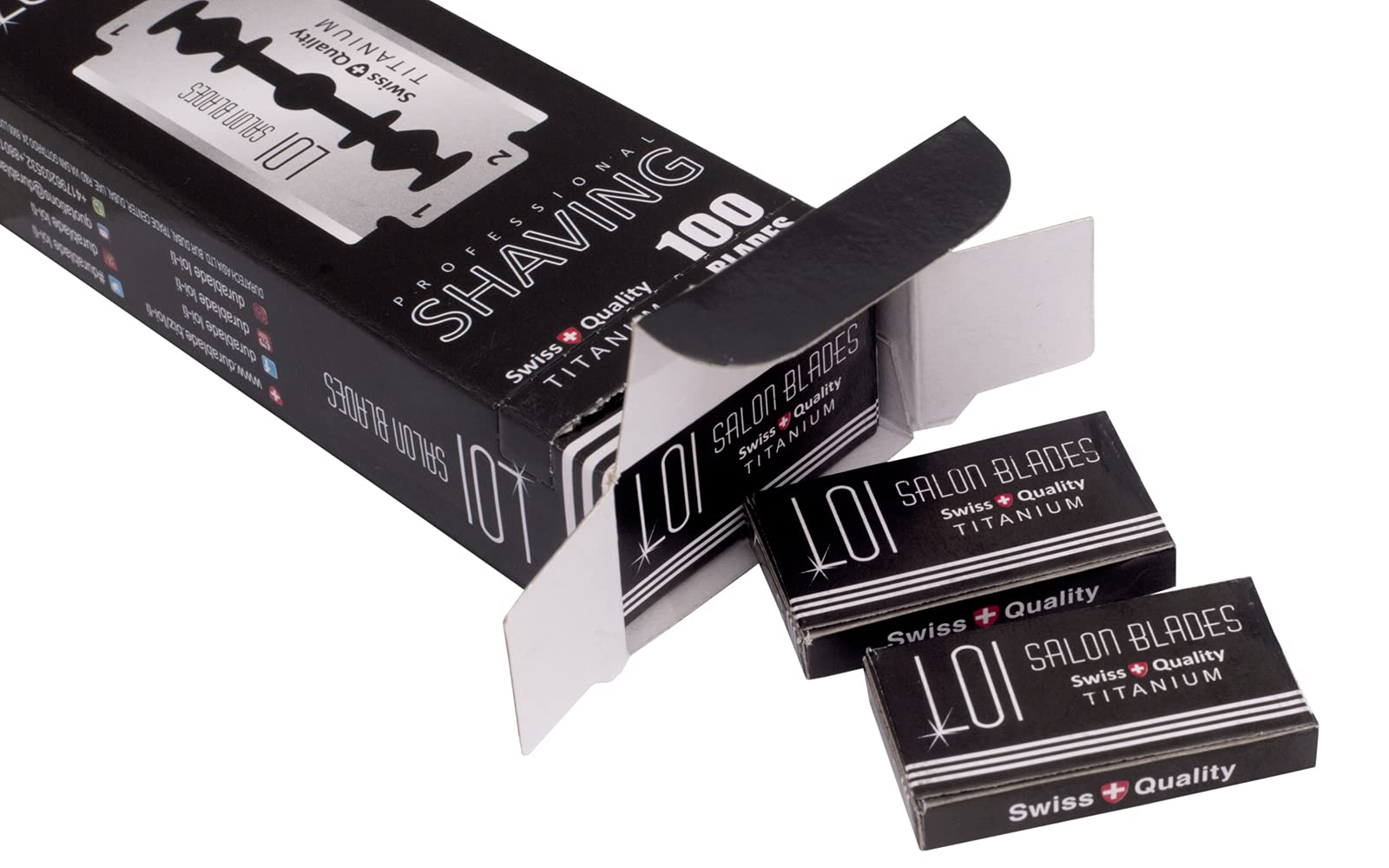 100 Loi Titanium Double Edge Razor Blades For Safety Razor - Men´s Safety Razor Blades For Shaving For Men For A Smooth And Clean Shave (1 Year Supply)