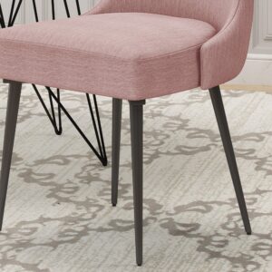 Christopher Knight Home Dawn Modern Fabric Dining Chairs (Set of 2), Light Blush