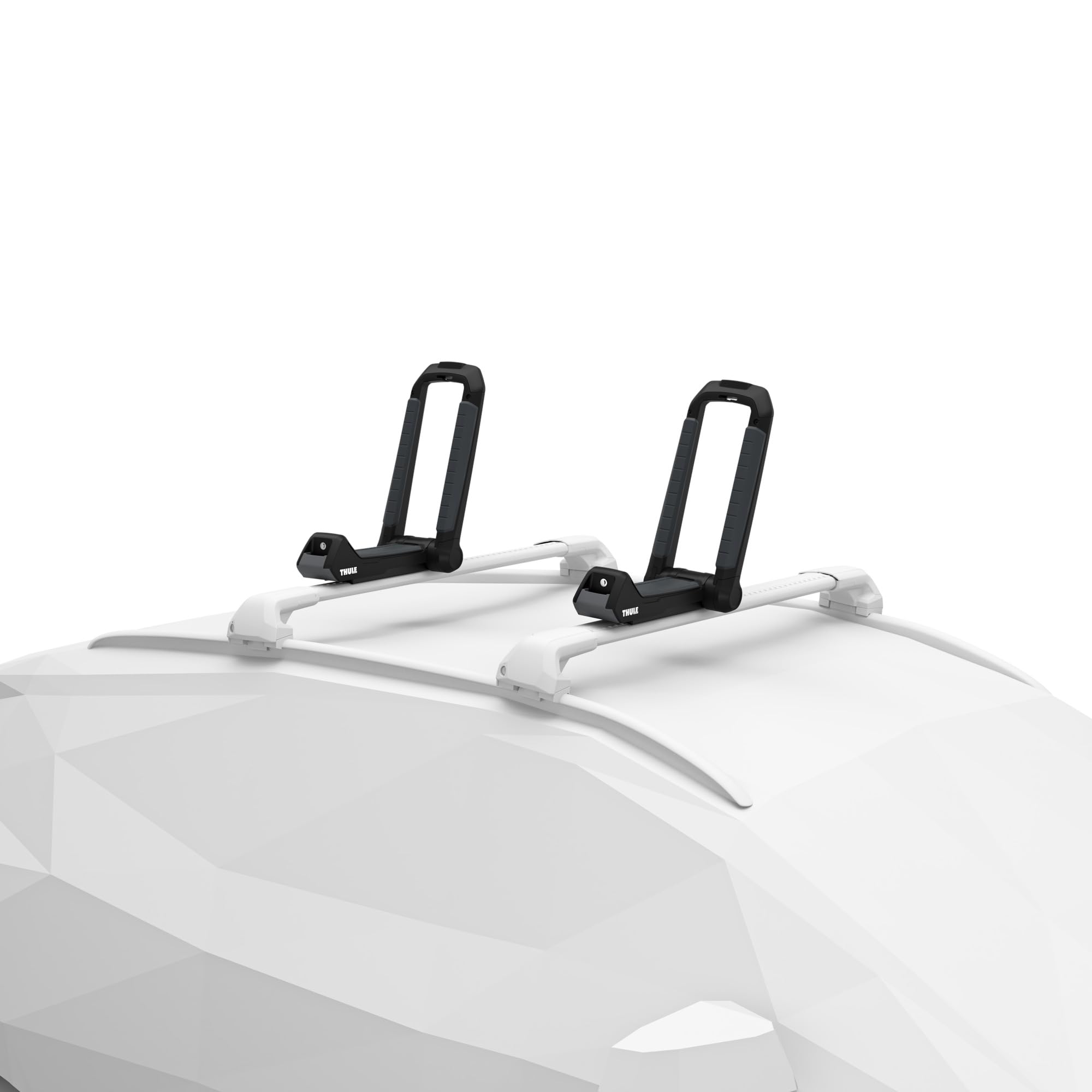 Thule Hull-a-Port Aero Rooftop Kayak Rack - Carries 1 Kayak - Anti-Theft Design - Foldable Design - Rubber Padding mounting Surface - Easy Strap Management - 75lb Weight Capacity