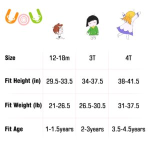 U0U Toddler Potty Training Pants 4 Pack,Cotton Training Underwear Size 2T,3T,4T,Waterproof Underwear for Kids Pink 3T