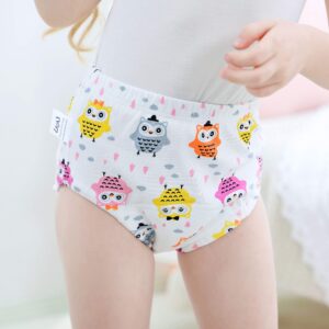 U0U Toddler Potty Training Pants 4 Pack,Cotton Training Underwear Size 2T,3T,4T,Waterproof Underwear for Kids Pink 3T