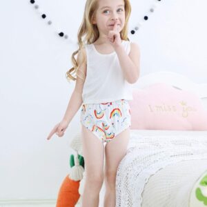 U0U Toddler Potty Training Pants 4 Pack,Cotton Training Underwear Size 2T,3T,4T,Waterproof Underwear for Kids Pink 3T