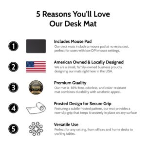 Awnour Clear Desk Mat, 34x17 inches, Clear Table Protector, Desk Protector Mat Clear, Desk Mats on Top of Desks, Clear Desk Protector, Transparent Desk Writing Mat with Mouse Pad for office & home